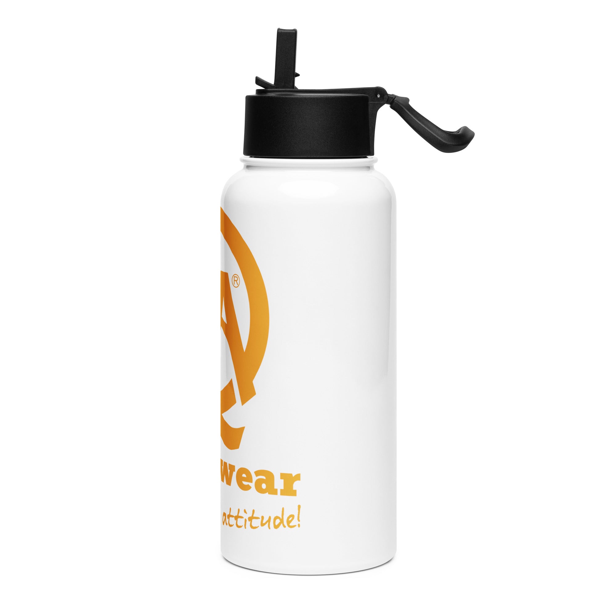 Stainless Steel Water Bottle with a Straw Lid-FAQ Sportswear