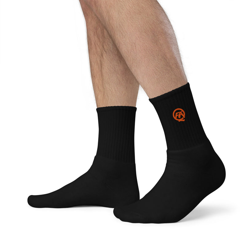 Embroidered socks-FAQ Sportswear