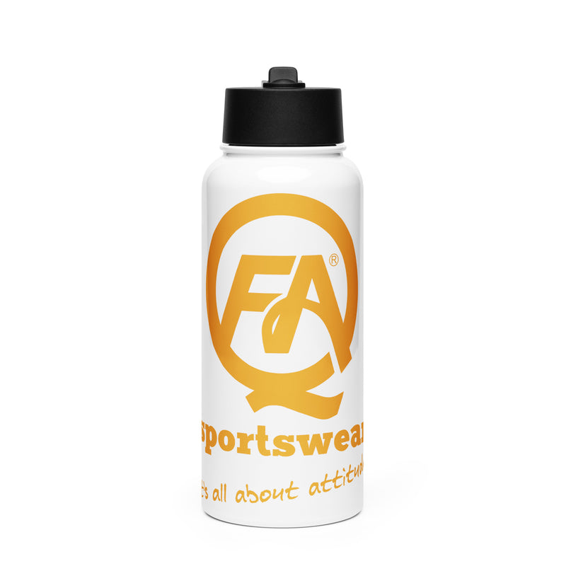 Stainless Steel Water Bottle with a Straw Lid-FAQ Sportswear