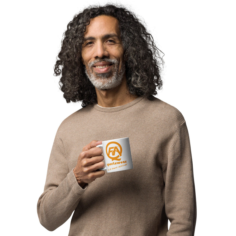 White Glossy Mug-FAQ Sportswear