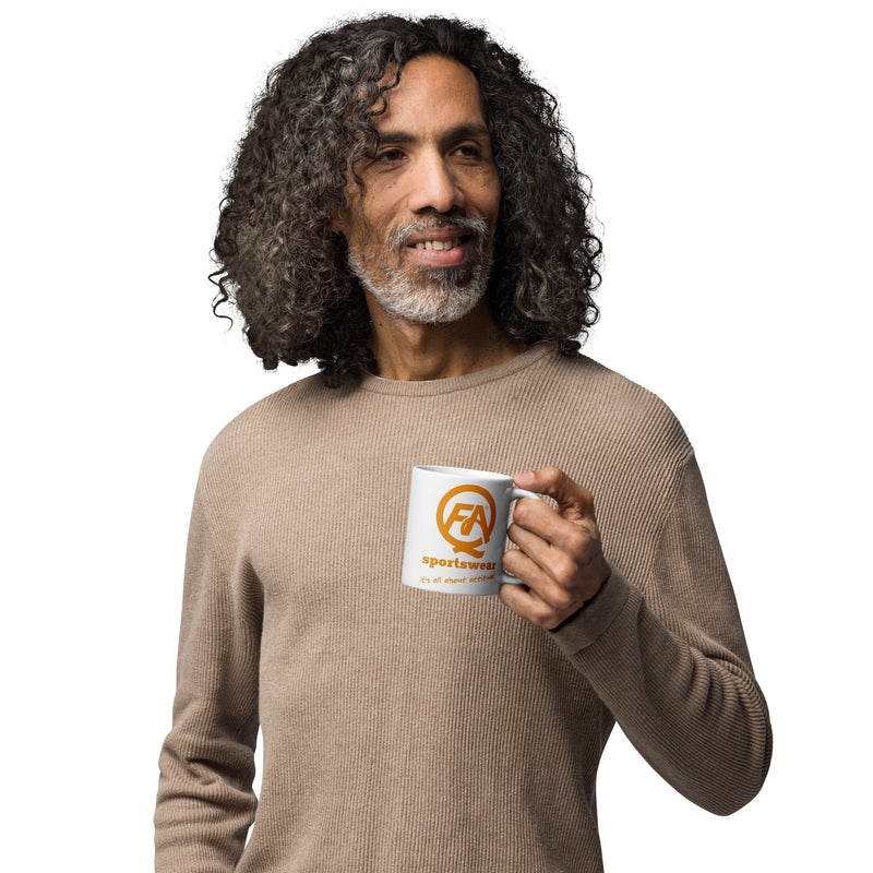 White Glossy Mug-FAQ Sportswear